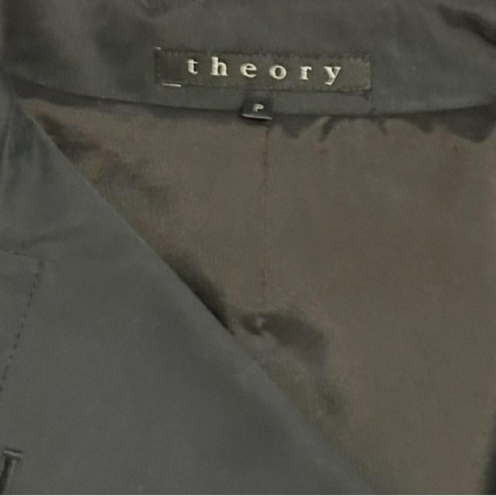 Theory Black Structured Button Front Jacket Minim… - image 5